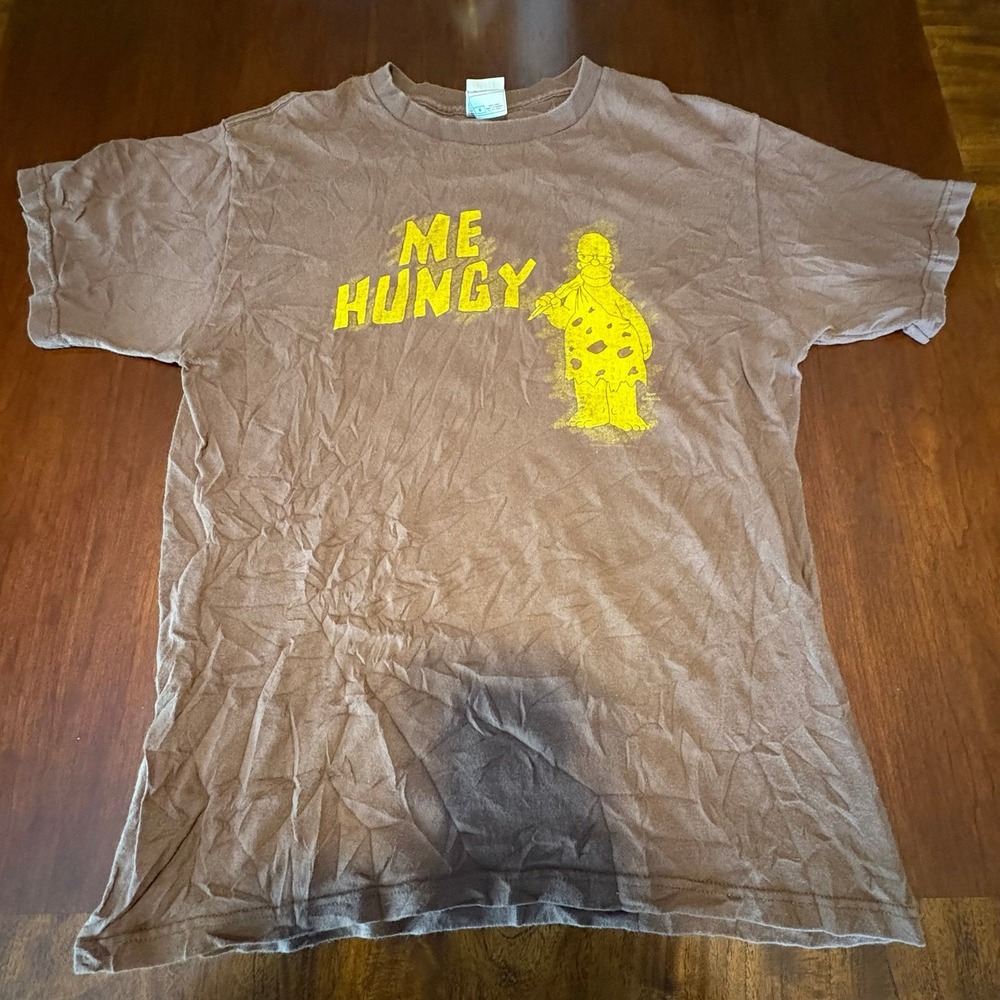 Vintage Simpsons Me Hungry Homer Caveman Tee Medium